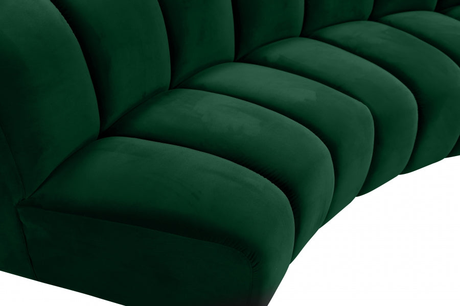 Meridian Furniture - Infinity Modular 8 Piece Sectional in Green - 638Green-8PC - GreatFurnitureDeal