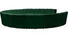 Meridian Furniture - Infinity 11 Piece Modular Sectional in Green - 638Green-11PC - GreatFurnitureDeal