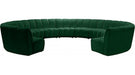 Meridian Furniture - Infinity 11 Piece Modular Sectional in Green - 638Green-11PC - GreatFurnitureDeal