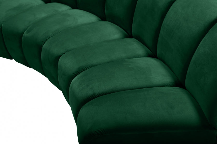 Meridian Furniture - Infinity 11 Piece Modular Sectional in Green - 638Green-11PC - GreatFurnitureDeal