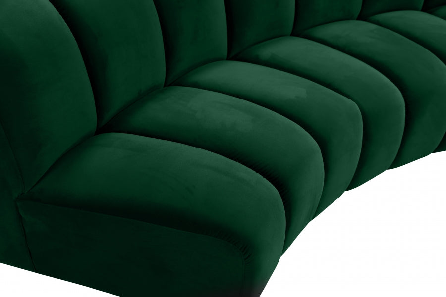 Meridian Furniture - Infinity 11 Piece Modular Sectional in Green - 638Green-11PC - GreatFurnitureDeal