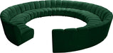 Meridian Furniture - Infinity 12 Piece Modular Sectional in Green - 638Green-12PC - GreatFurnitureDeal