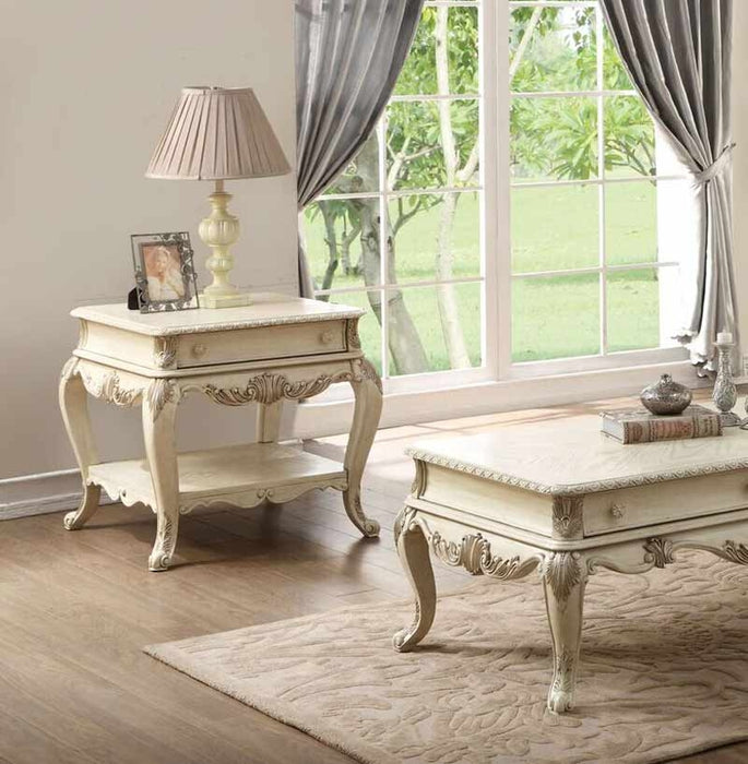 Acme Furniture - Ragenardus Antique White End Table - 86022