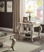 Acme Furniture - Chelmsford Antique Taupe & Clear Glass End Table - 86052 - End Table