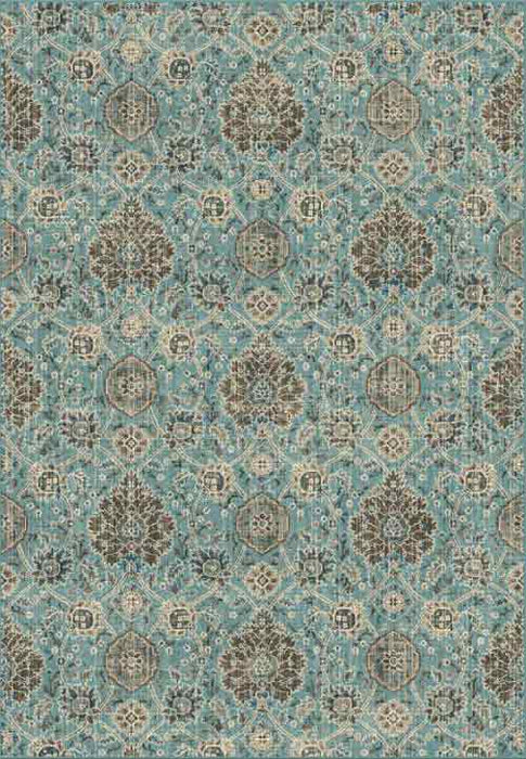KAS Oriental Rugs - Provence Slate Blue Allover Kashan Area Rugs - KAS8607 - GreatFurnitureDeal