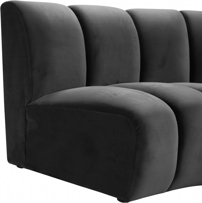 Meridian Furniture - Infinity 12 Piece Modular Sectional in Grey - 638Grey-12PC