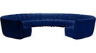 Meridian Furniture - Infinity 11 Piece Modular Sectional in Navy - 638Navy-11PC - GreatFurnitureDeal