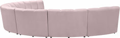 Meridian Furniture - Infinity Modular 7 Piece Sectional in Pink - 638Pink-7PC - GreatFurnitureDeal
