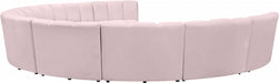 Meridian Furniture - Infinity Modular 9 Piece Sectional in Pink - 638Pink-9PC - GreatFurnitureDeal