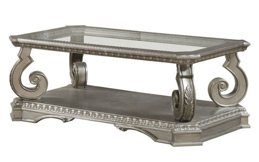Acme Furniture - Northville Antique Champagne & Clear Glass Coffee Table - 86930