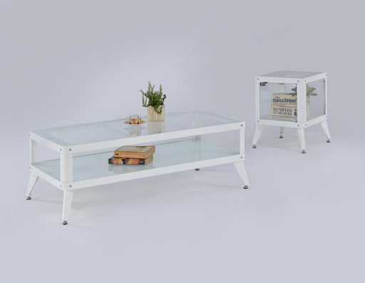 Myco Furniture - Maria 3 Piece Occasional Table Set in White - 8720-CT-ET - GreatFurnitureDeal