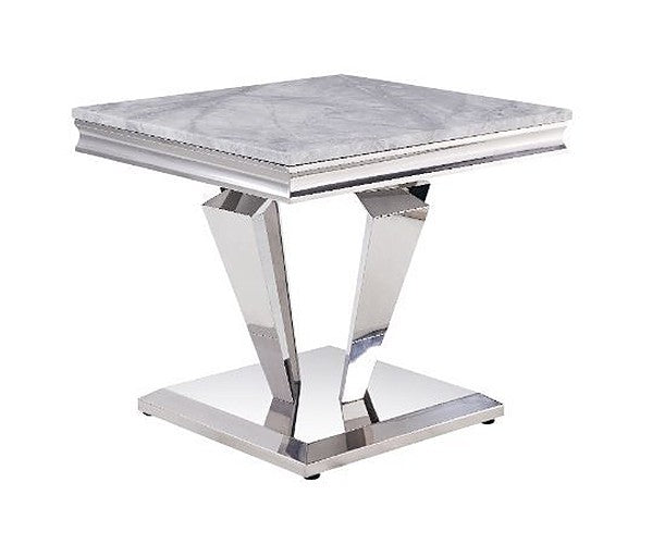 Acme Furniture - Satinka End Table in Silver - 87219 - GreatFurnitureDeal