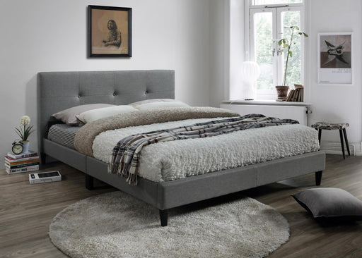 Myco Furniture - Jester Tufted Gray Full Platform Bed in Polyester Fabric - 8739-F-GY - GreatFurnitureDeal