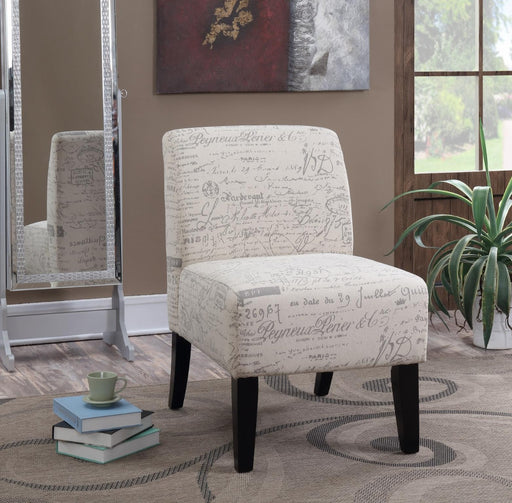 Myco Furniture - Parma Beige French Script Slipper Accent Chair - 8743 - GreatFurnitureDeal