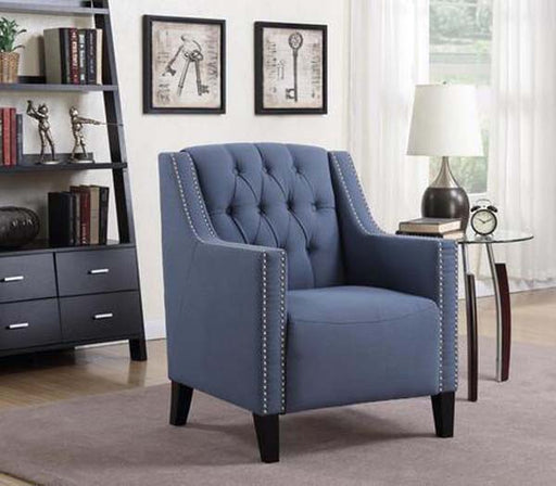 Myco Furniture - Perry Tufted Accent Arm Chair in Blue - 8752 - GreatFurnitureDeal