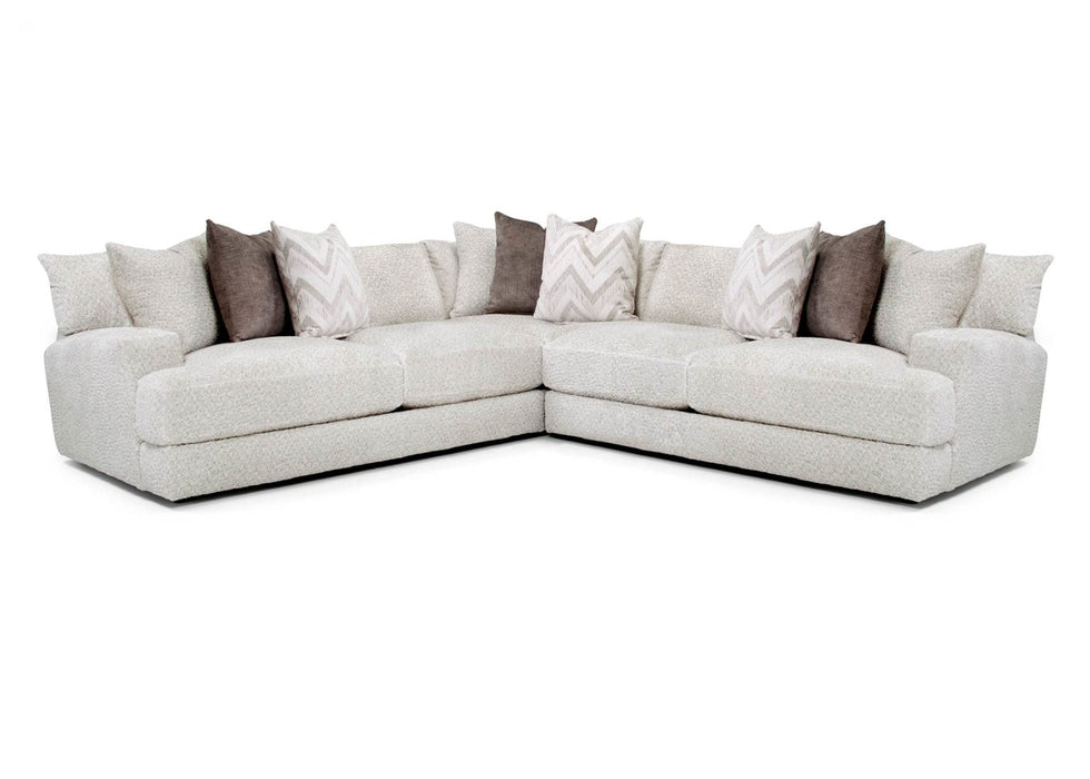 Franklin Furniture - 877 Lennox 3 Piece Sectional Sofa in Rapture Ivory - 87759-04-60