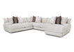 Franklin Furniture - 877 Lennox 4 Piece Sectional Sofa in Rapture Ivory - 87759-04-69-86