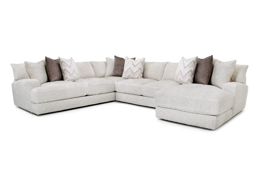 Franklin Furniture - 877 Lennox 4 Piece Sectional Sofa in Rapture Ivory - 87759-04-69-86