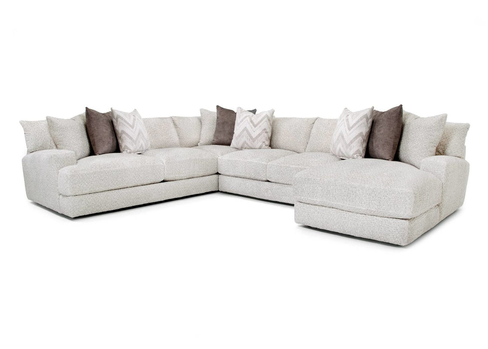 Franklin Furniture - 877 Lennox 5 Piece Sectional Sofa in Rapture Ivory - 87759-04-69-86-77618