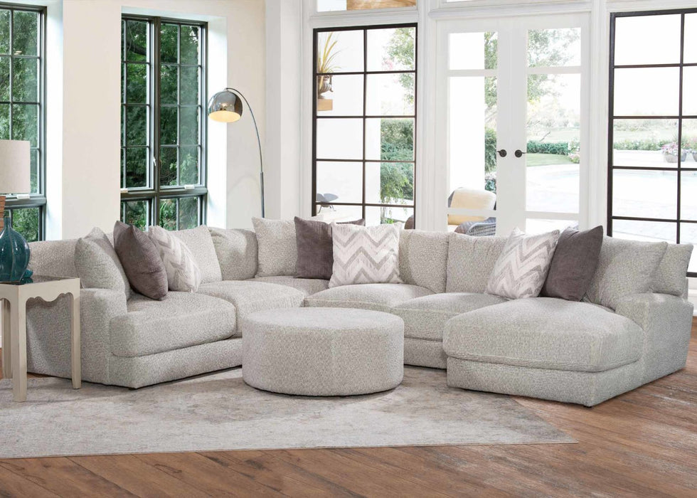Franklin Furniture - 877 Lennox 5 Piece Sectional Sofa in Rapture Ivory - 87759-04-69-86-77618