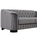 GFD Home - Modern 3-Piece Sofa Sets with Rubber Wood Legs,Velvet Upholstered Couches Sets Including Three Seat Sofa, Loveseat and Single Chair for Living Room Furniture Set,Gray - GreatFurnitureDeal