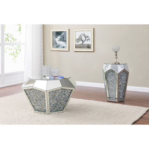 Acme Furniture - Noralie 3 Piece Occasional Tables Set in Mirrored & Faux Diamonds - 88005-3SET - GreatFurnitureDeal