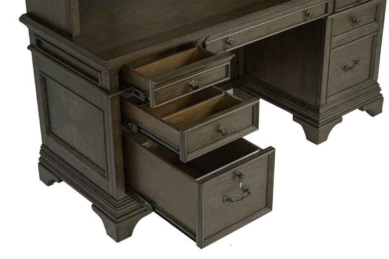 Coaster Furniture - Hartshill Credenza With Hutch in Burnished Oak - 881283