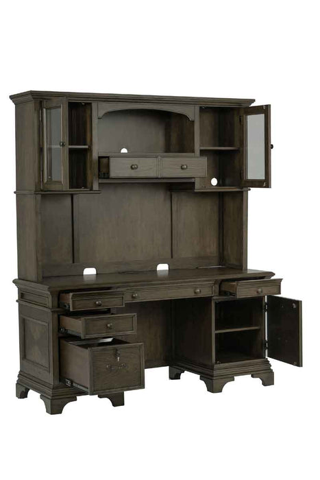 Coaster Furniture - Hartshill Credenza With Hutch in Burnished Oak - 881283