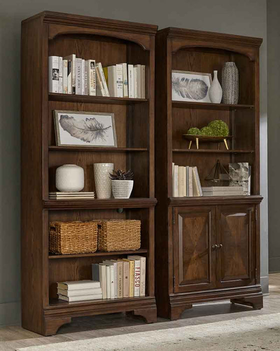 Coaster Furniture - Hartshill Bookcase With Cabinet in Burnished Oak - 881286 - GreatFurnitureDeal