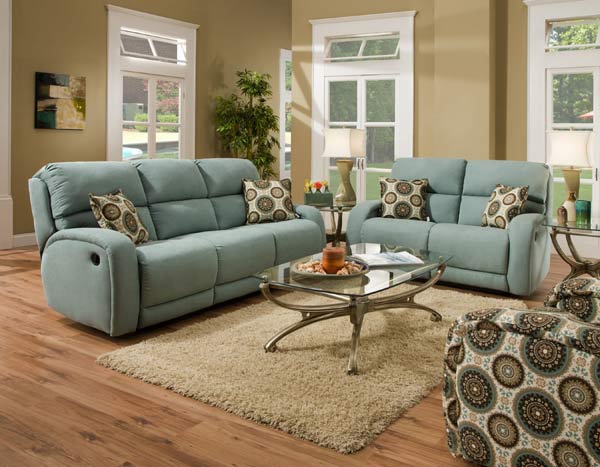 Southern Motion - Fandango Dual Reclining Sofa with 2 Pillows & Double Reclining Loveseat With 2 Pillows - 884-32-22