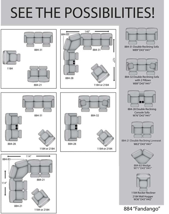 Southern Motion - Fandango 3 Piece Double Reclining Power Headrest Living Room Set - 884-61-51-5184-HEADREST - GreatFurnitureDeal
