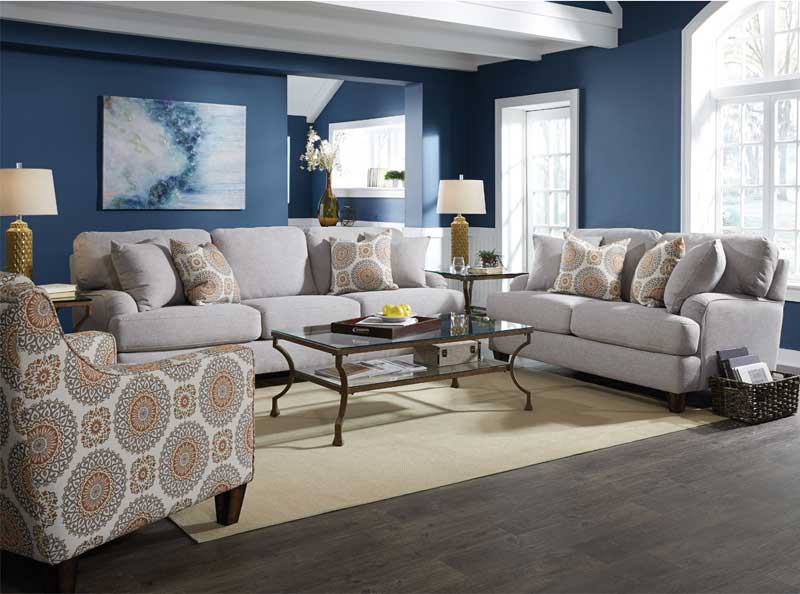 Franklin Furniture - Brianna Stationary 2 Piece Sofa Set in Mineral Grey - 88740-2SET-MINERAL GREY - GreatFurnitureDeal
