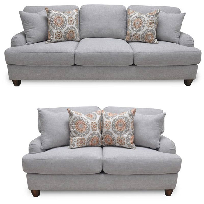 Franklin Furniture - Brianna Stationary 2 Piece Sofa Set in Mineral Grey - 88740-2SET-MINERAL GREY - GreatFurnitureDeal