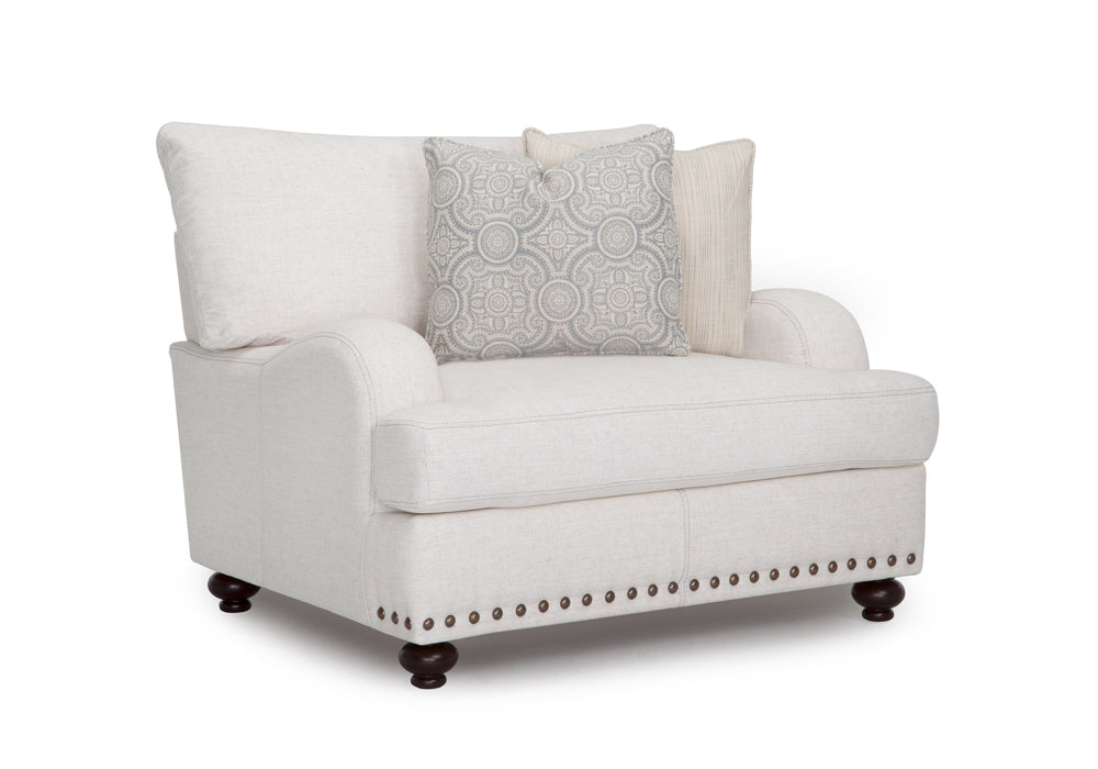 Franklin Furniture - Brinton Ottoman for Chair and a Half in Dove - 89418-3627 - 39