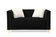 GFD Home - Russell 2 Piece Living Room Set Black - GreatFurnitureDeal