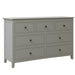 GFD Home - Gray Solid Wood 5 Pieces Queen Bedroom Sets(bed+nightstand*2+chest+dresser）NEW - GreatFurnitureDeal