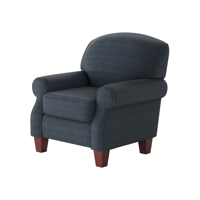 Southern Home Furnishings - Theron Indigo Accent Chair in Blue - 532-C Theron Indigo - GreatFurnitureDeal