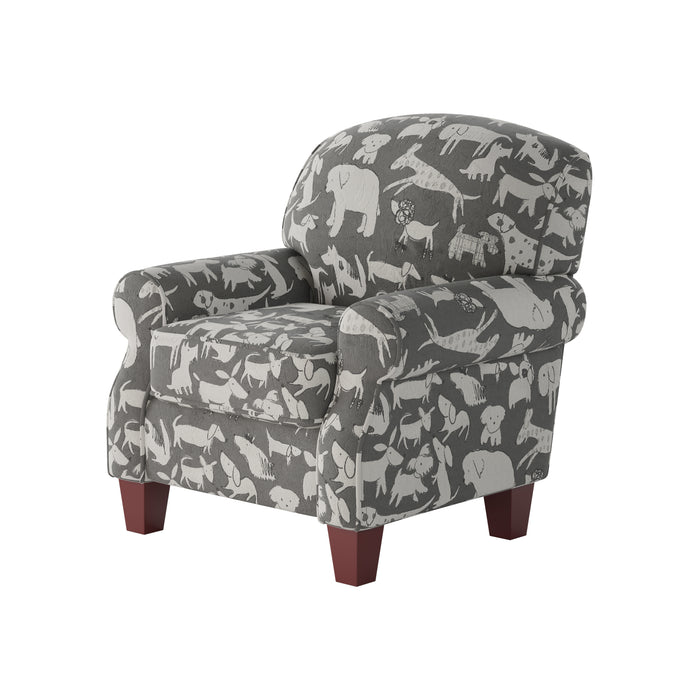Southern Home Furnishings - Doggier Graphite Accent Chair in Grey - 532-C Doggier Graphite - GreatFurnitureDeal