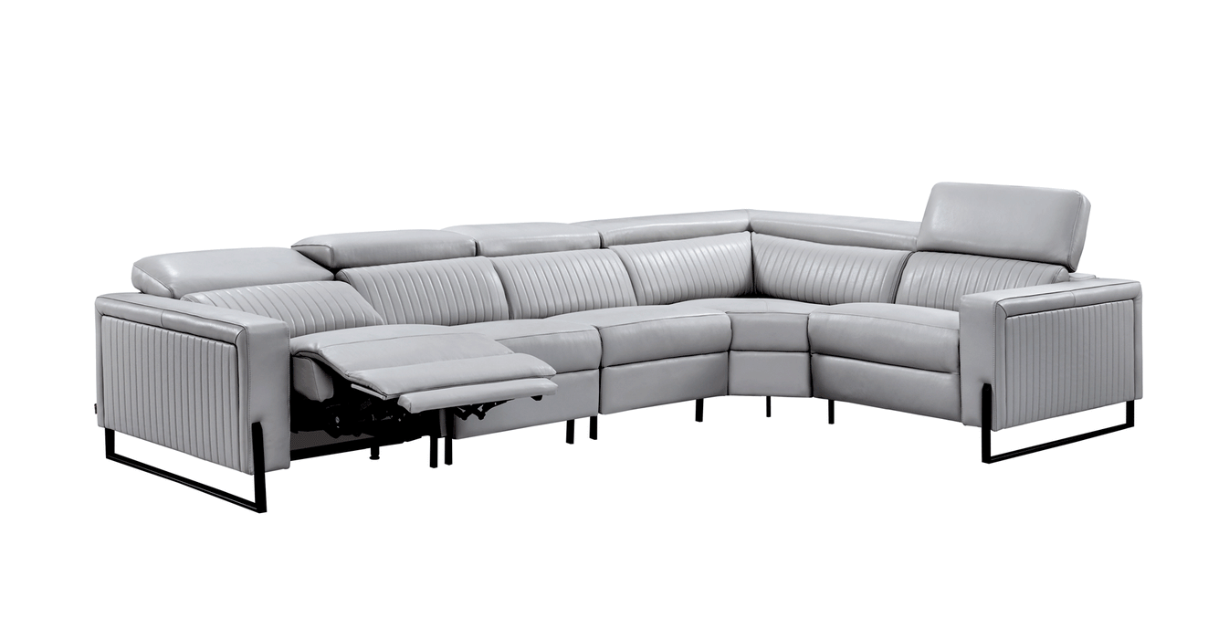 ESF Furniture - 2787 Sectional w/ recliners in Light Grey - 2787SECTIONAL - GreatFurnitureDeal
