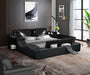 GFD Home - Zoya Smart Multifunctional King Size Bed Made with Wood in Black - GreatFurnitureDeal