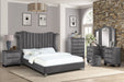 GFD Home - Tulip Queen Bed in Gray - GreatFurnitureDeal