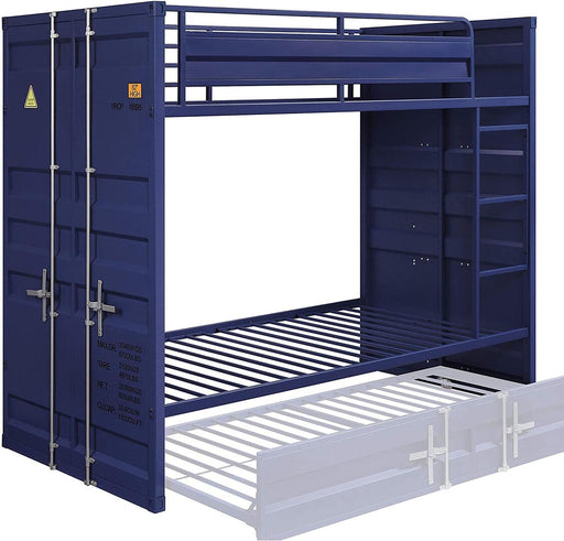 Acme Furniture - Cargo Bunk Bed (Twin-Twin)in Blue - 37900 - GreatFurnitureDeal