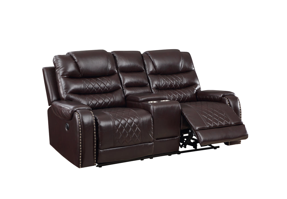 GFD Home - Tennessee Power Reclining 2 Pc Sofa Set in Espresso - GreatFurnitureDeal