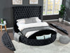 GFD Home - Hazel King Size Tufted Upholstery Storage Bed made with Wood in Black - GreatFurnitureDeal