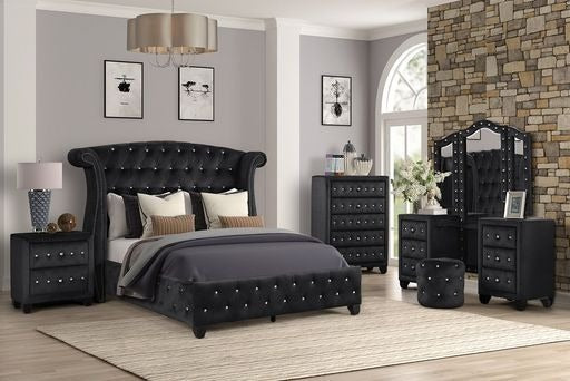 GFD Home - Sophia King Bed Black - GreatFurnitureDeal