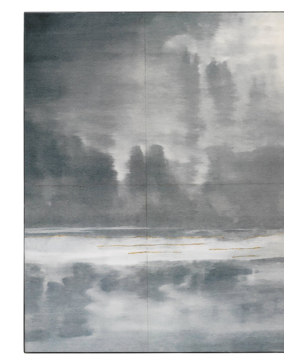 Jamie Young Company - Cloudscape Wall Art in Navy & Slate Lacquer - 8CLOU-NAVY - GreatFurnitureDeal
