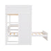 GFD Home - Twin size Loft Bed with a Stand-alone bed, Shelves,Desk,and Wardrobe-White - GreatFurnitureDeal