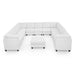 GFD Home - U shape Modular Sectional Sofa，DIY Combination，includes Seven Single Chair， Four Corner and One Ottoman，Ivory - GreatFurnitureDeal