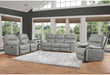 Franklin Furniture - Cabot Reclining Console Loveseat in Bison Light Gray - 70734-LIGHT GRAY - GreatFurnitureDeal