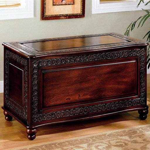 Coaster Furniture - Cedar Chests Traditional Cedar Chest with Carving and Bun Feet - 900012